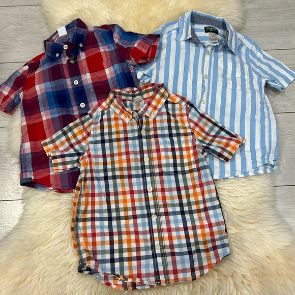 Baby GAP & OshKosh B’Gosh Half-Sleeve Button Down Shirts Size 4T - Picture 1 of 11